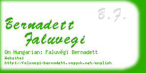 bernadett faluvegi business card